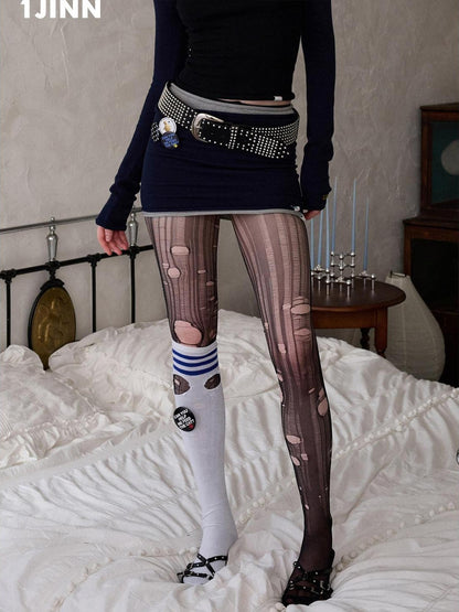 1JINN STUDIO Gold Metal Rivet Punk Adjustable Wide Narrow Women&