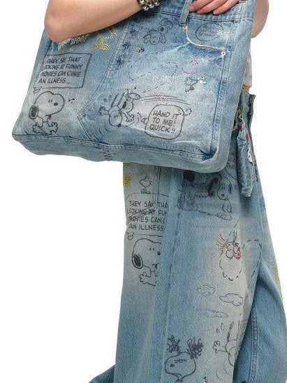 1JINN STUDIO Graffiti Print Rhinestone Large Capacity Women&