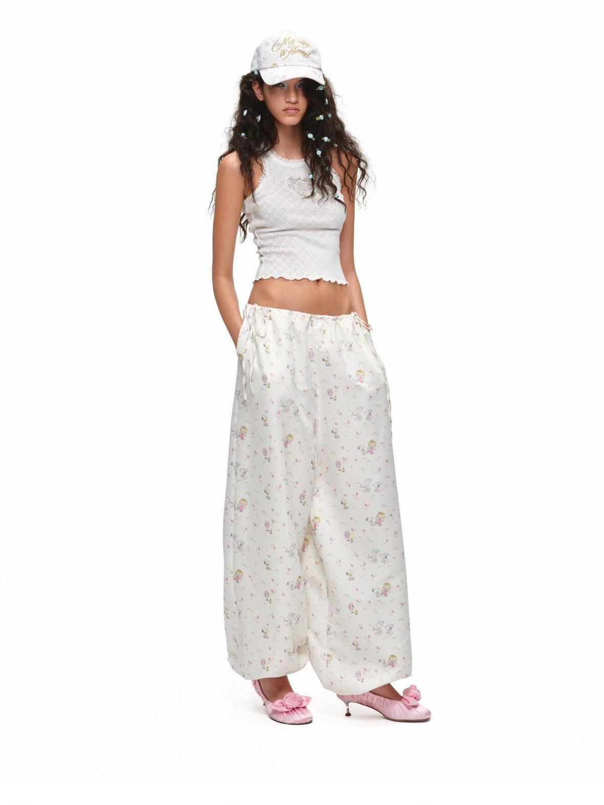 1JINN STUDIO Graphic Printed Balloon Loose Slimming Casual Women&