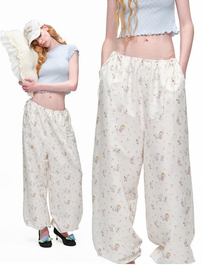1JINN STUDIO Graphic Printed Balloon Loose Slimming Casual Women&