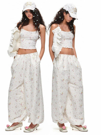 1JINN STUDIO Graphic Printed Balloon Loose Slimming Casual Women&
