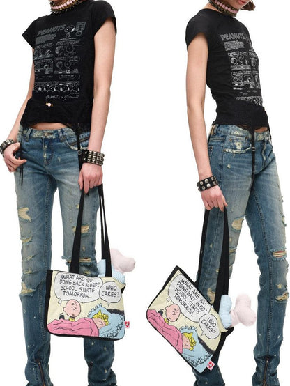 1JINN STUDIO Graphic Printed Slim Fit Set In Shoulder Women&