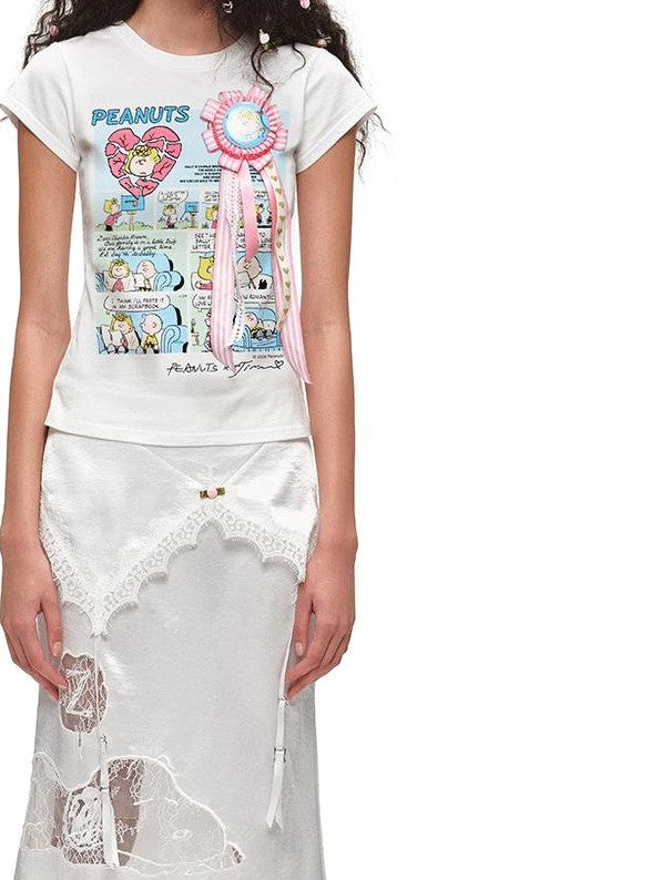 1JINN STUDIO Graphic Printed Slim Fit Set In Shoulder Women&