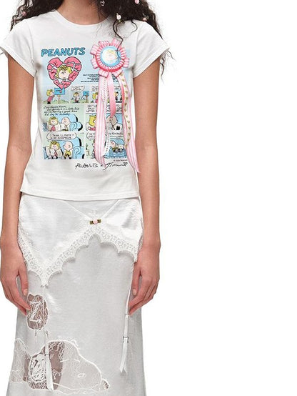 1JINN STUDIO Graphic Printed Slim Fit Set In Shoulder Women&