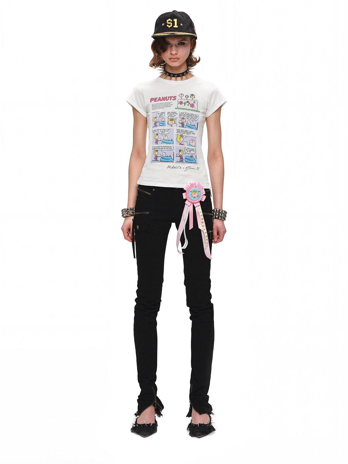 1JINN STUDIO Graphic Printed Slim Fit Set In Shoulder Women&
