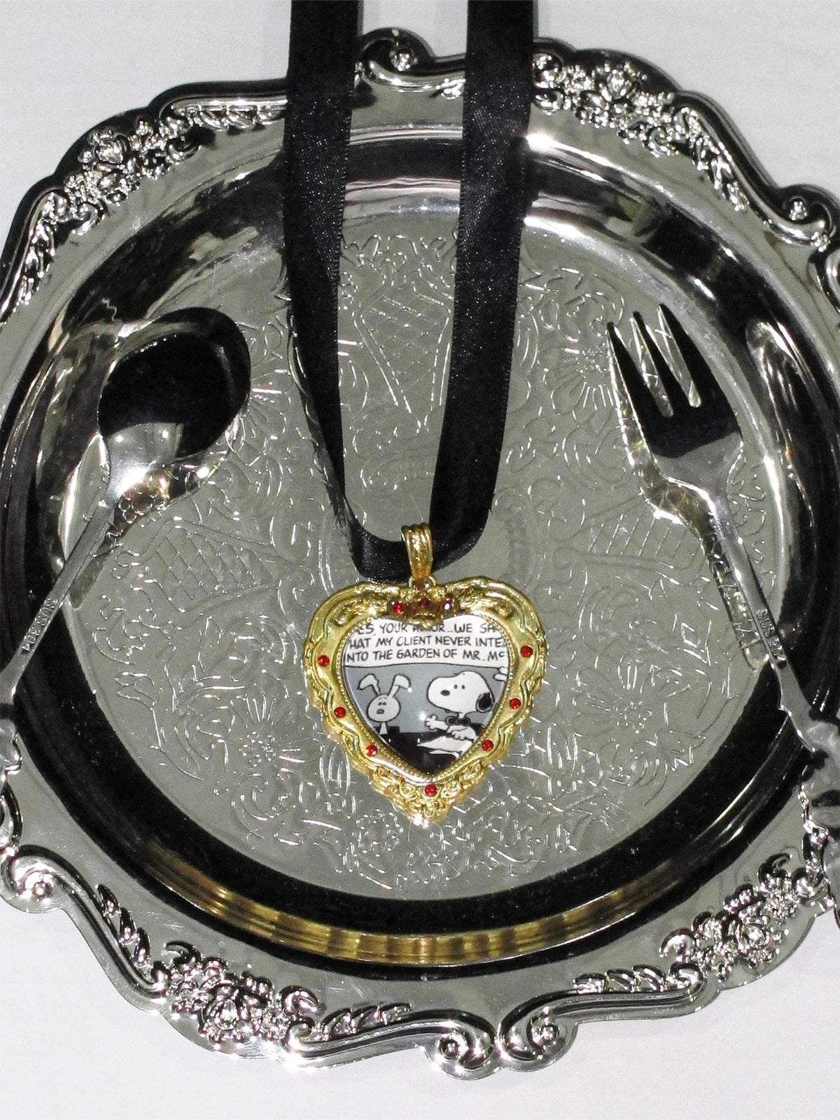 1JINN STUDIO Heart Epoxy Frame Vintage Metal Satin Women&