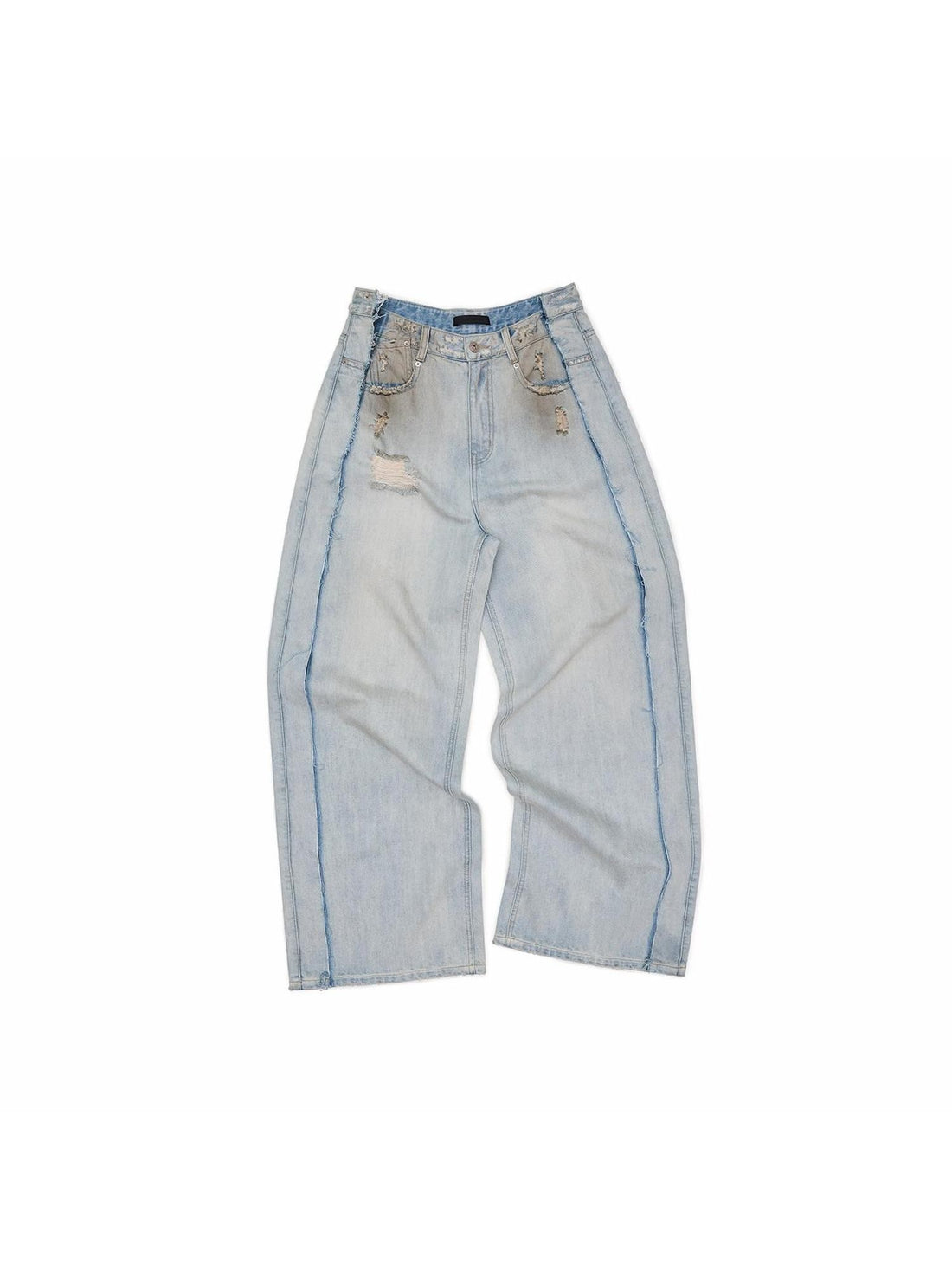1JINN STUDIO Heavy Deconstructed Distressed Embroidered Mud Dyed Women&