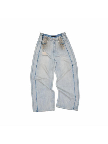 1JINN STUDIO Heavy Deconstructed Distressed Embroidered Mud Dyed Women&