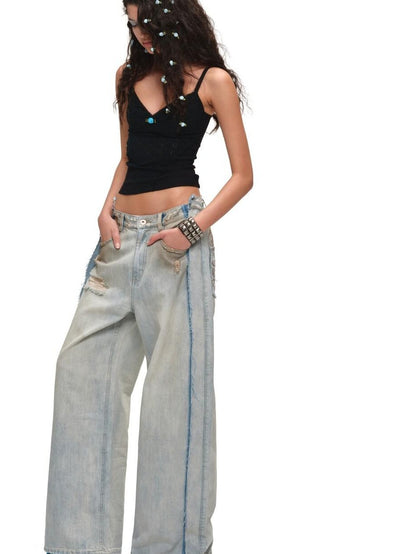 1JINN STUDIO Heavy Deconstructed Distressed Embroidered Mud Dyed Women&
