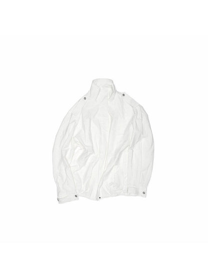 1JINN STUDIO Heavy Embroidered Jacquard Multi Pocket Stand Collar Women&
