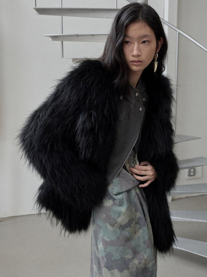 1JINN STUDIO Heavy Woven Oversized Lapel Women&