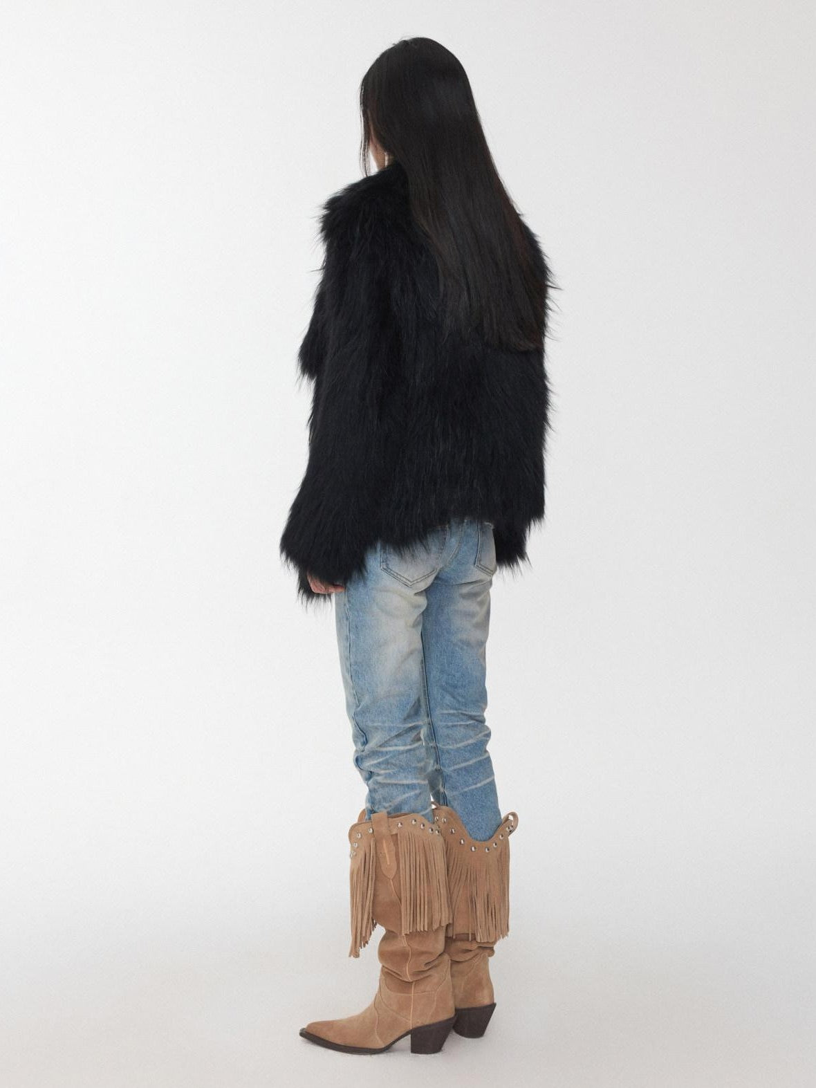 1JINN STUDIO Heavy Woven Oversized Lapel Women&