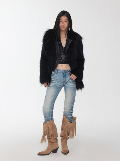 1JINN STUDIO Heavy Woven Oversized Lapel Women&
