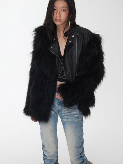 1JINN STUDIO Heavy Woven Oversized Lapel Women&