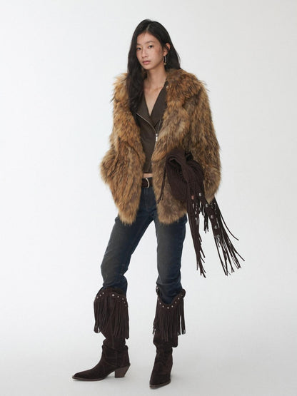 1JINN STUDIO Heavy Woven Oversized Lapel Women&
