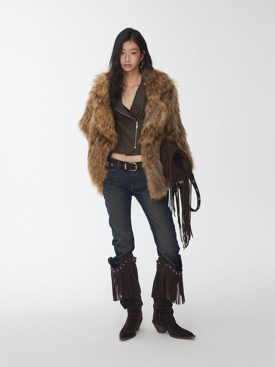 1JINN STUDIO Heavy Woven Oversized Lapel Women&