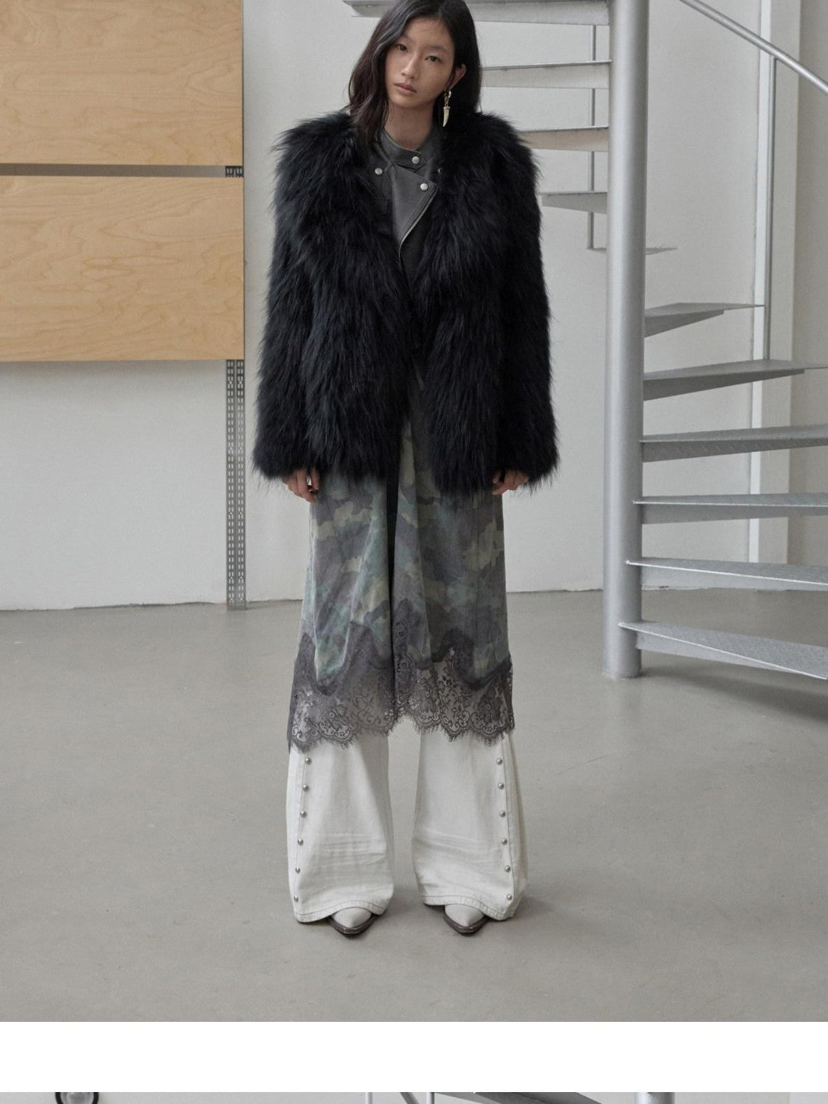 1JINN STUDIO Heavy Woven Oversized Lapel Women&