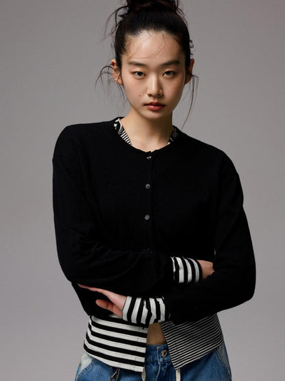 1JINN STUDIO Henley Collar Bud Sleeve Waist Cinched Women&