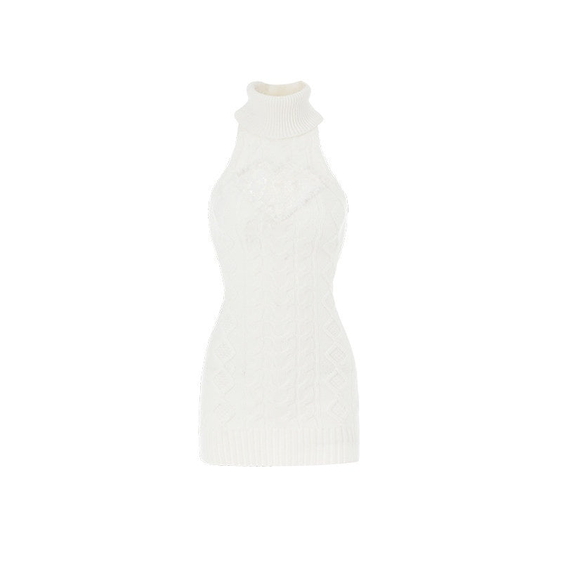 1JINN_STUDIO_High_Neck_Lace_Cutout_Waist_Cinching_Sleeveless_Women&