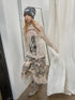 1JINN STUDIO Iceland Animal Print Openwork Ripped Women&