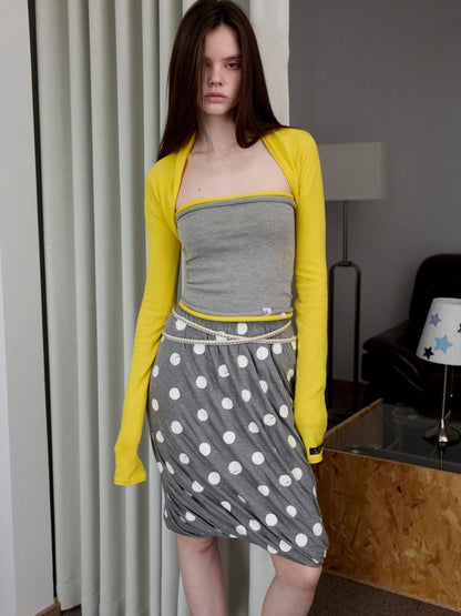 1JINN STUDIO Knit Solid Rolled Edge Straight Neck Women&