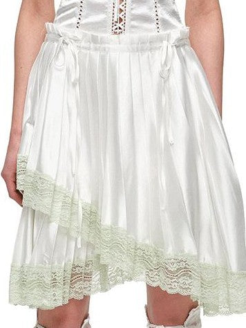 1JINN STUDIO Lace Boned Corset Tie Layered Women&