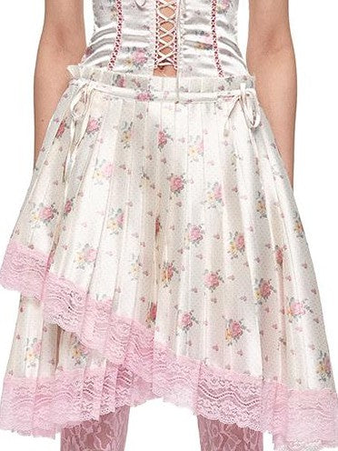 1JINN STUDIO Lace Boned Corset Tie Layered Women&