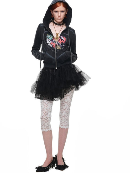 1JINN STUDIO Lace Spliced Ruched Women&