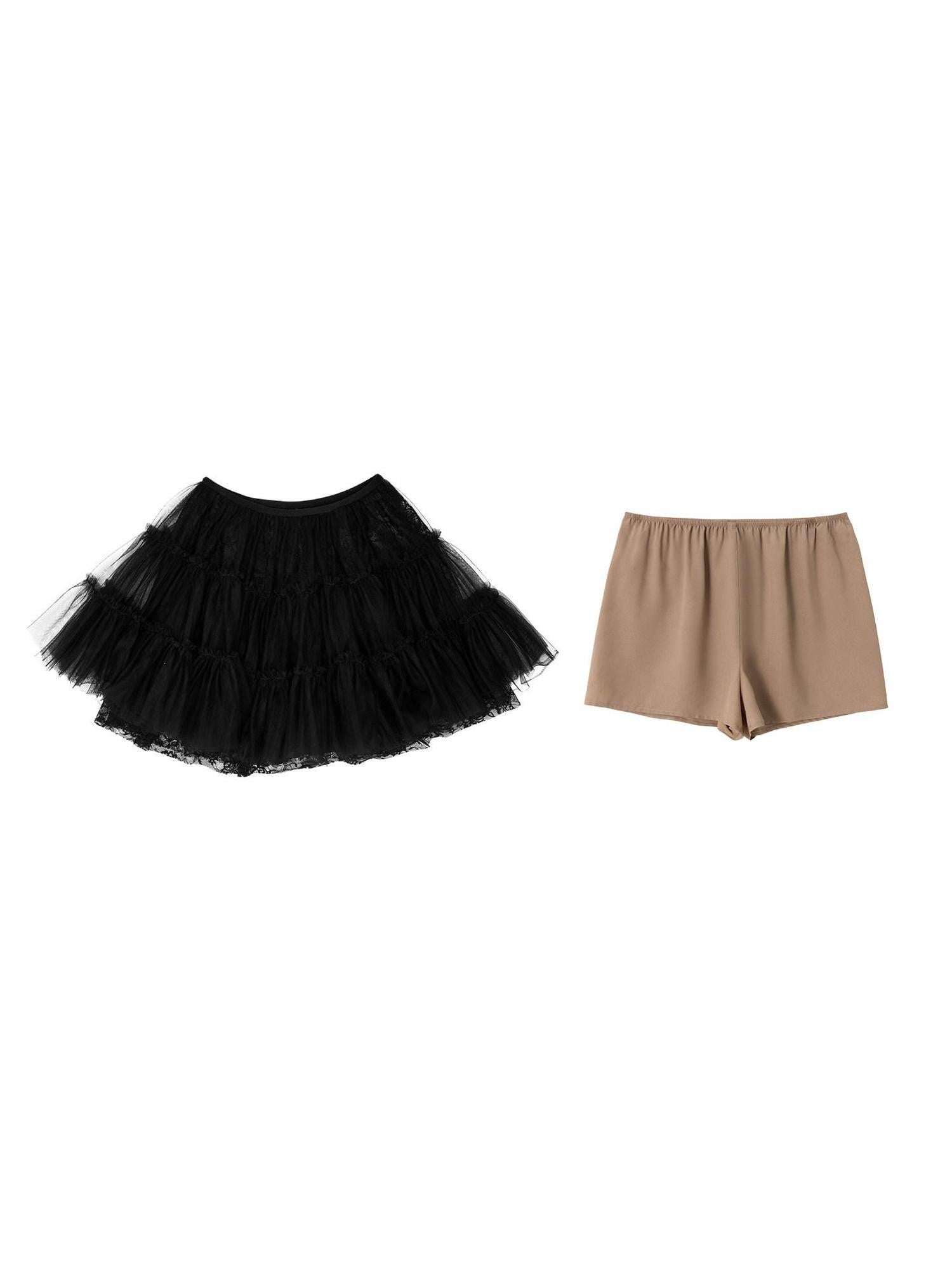 1JINN STUDIO Lace Spliced Ruched Women&