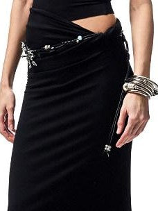 1JINN STUDIO Large Round Neck Back Knot Vest Slim Fit Women&