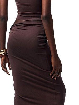 1JINN STUDIO Large Round Neck Back Knot Vest Slim Fit Women&