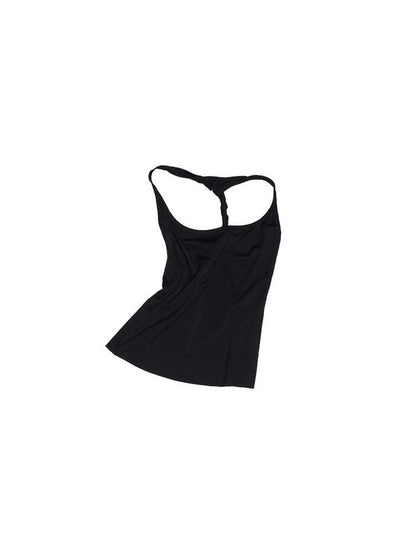 1JINN STUDIO Large Round Neck Back Knot Vest Slim Fit Women&