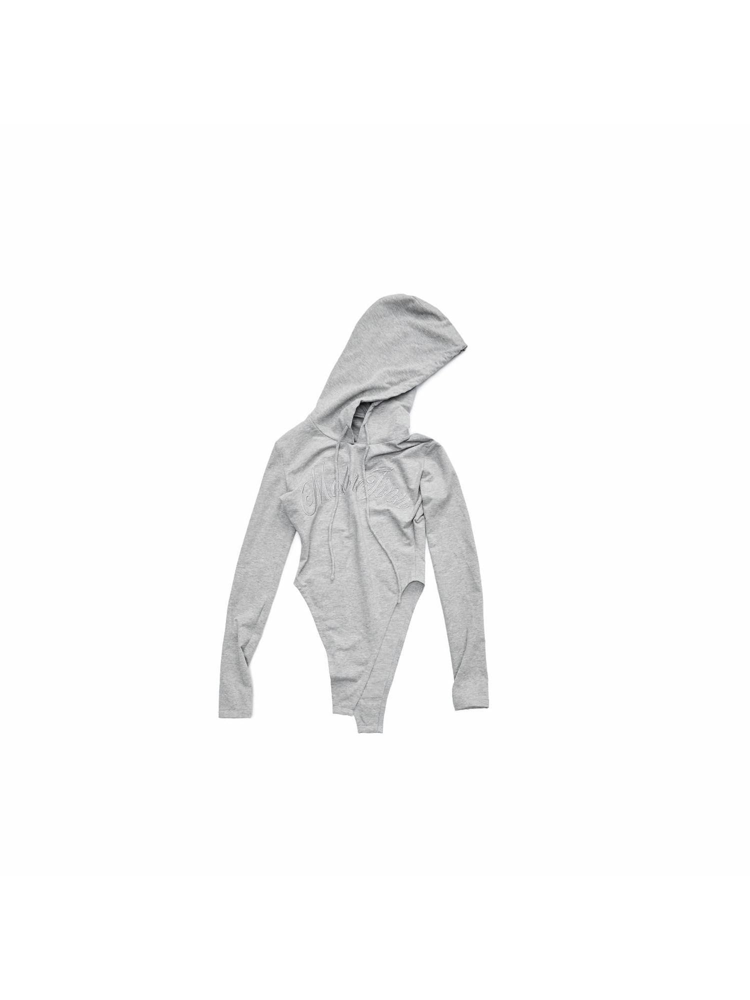 1JINN STUDIO Letter Embroidered Drawstring Hooded Slim Waist Women&