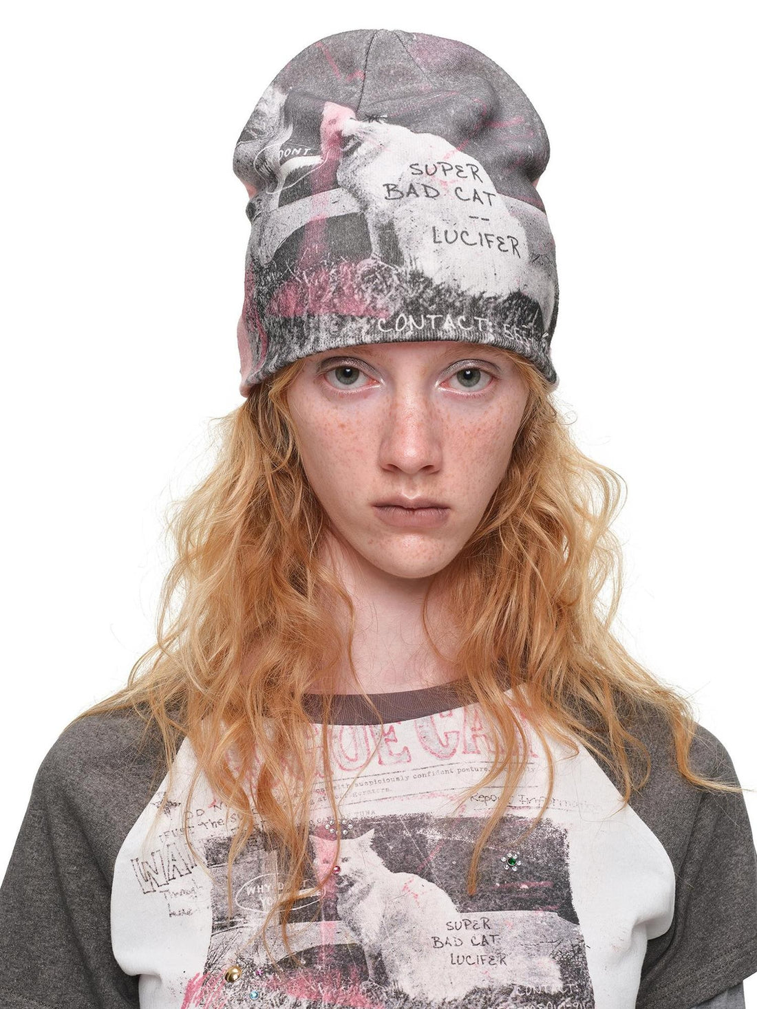 1JINN STUDIO Letter Print Animal Graphic Punk Women&