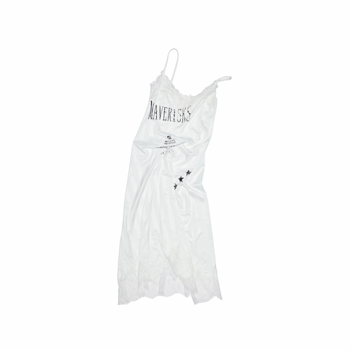 1JINN_STUDIO_Letter_Print_Lace_Patchwork_V-neck_Women&