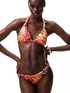 1JINN STUDIO Metallic Floral Print Knotted Twist Women&