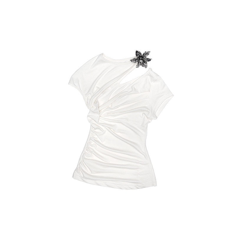 1JINN_STUDIO_Metallic_Flower_Knot_Gathered_Ruching_Women&