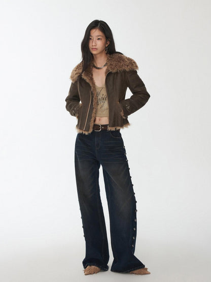 1JINN STUDIO Mud Dyed Washed Distressed Studded Women&