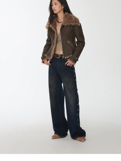 1JINN STUDIO Mud Dyed Washed Distressed Studded Women&