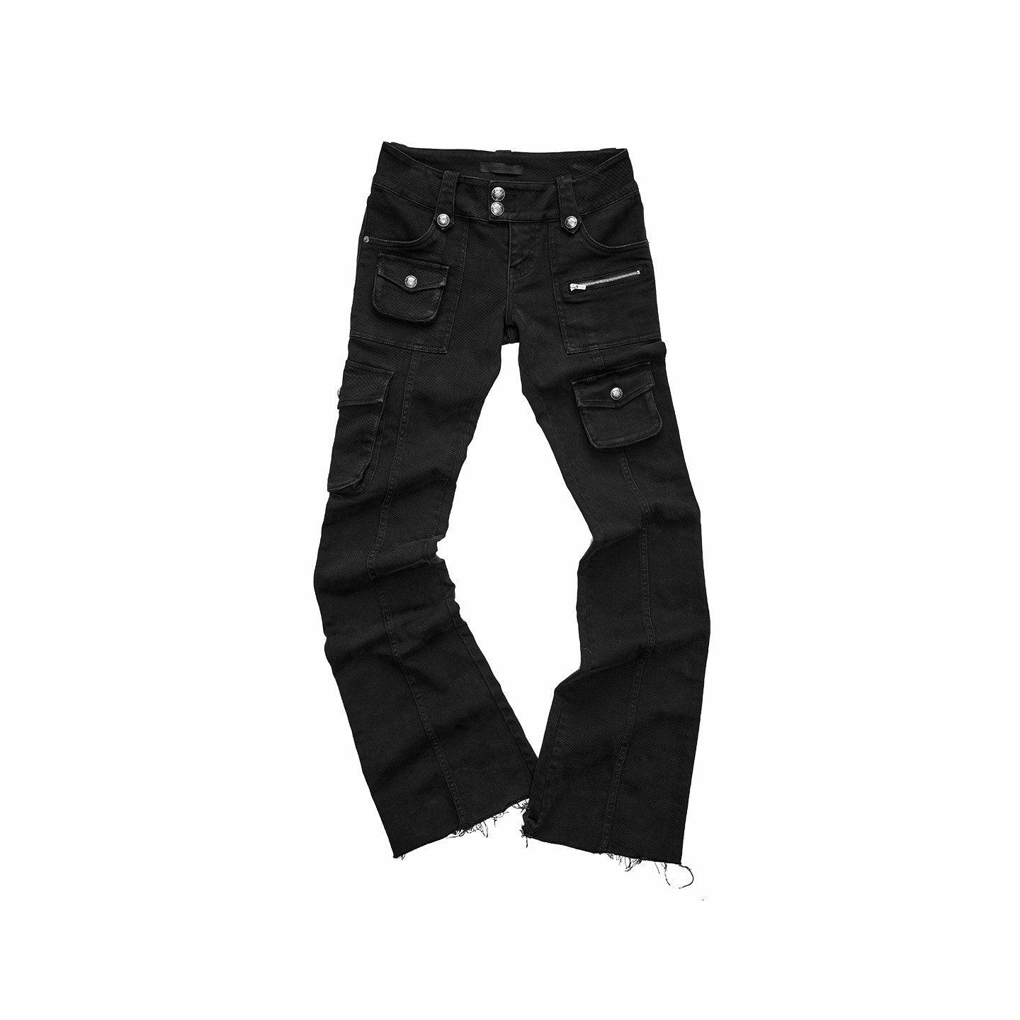 1JINN_STUDIO_Multi_Pocket_Cargo_Low_Rise_Micro_Flare_Women&