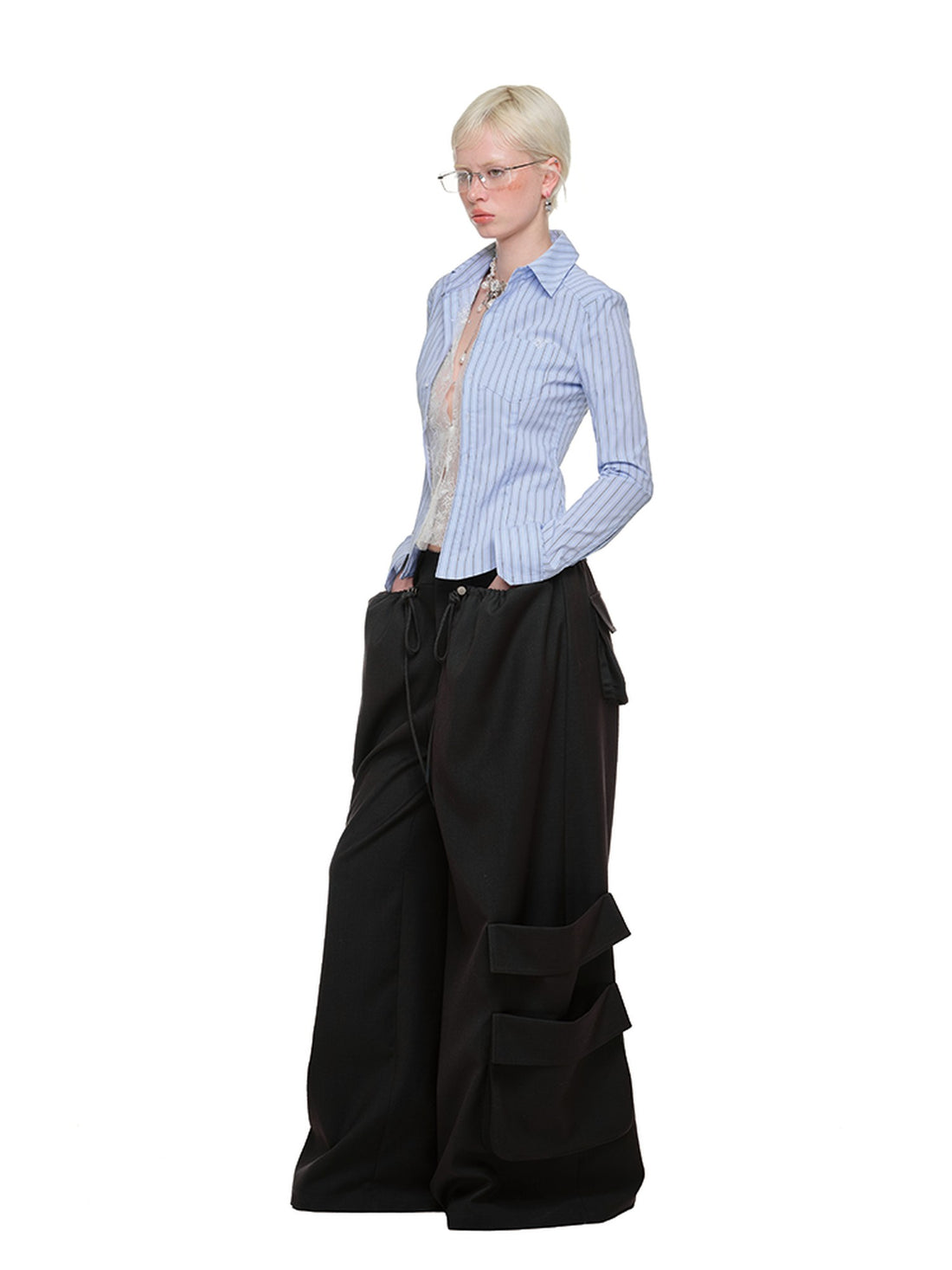 1JINN STUDIO Multi Pocket Utility Loose Fit Women&