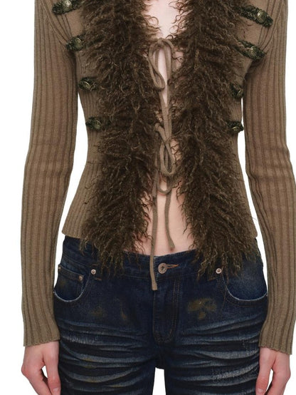 1JINN STUDIO Napoleon Collar Fitted Long Sleeve Women&