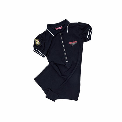 1JINN_STUDIO_Nautical_Puff_Sleeve_Polo_Collar_Slimming_Women&