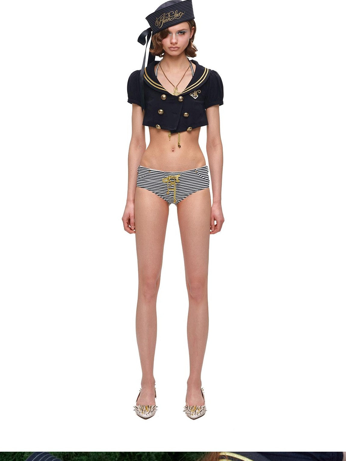 1JINN STUDIO Nautical Short Sleeve Minimalist Women&