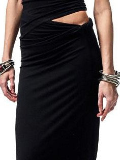 1JINN STUDIO One Shoulder Asymmetric Ruched Multiway Women&