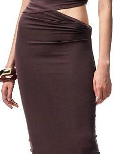 1JINN STUDIO One Shoulder Asymmetric Ruched Multiway Women&