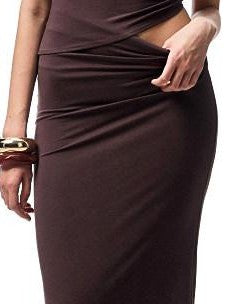 1JINN STUDIO One Shoulder Asymmetric Ruched Multiway Women&