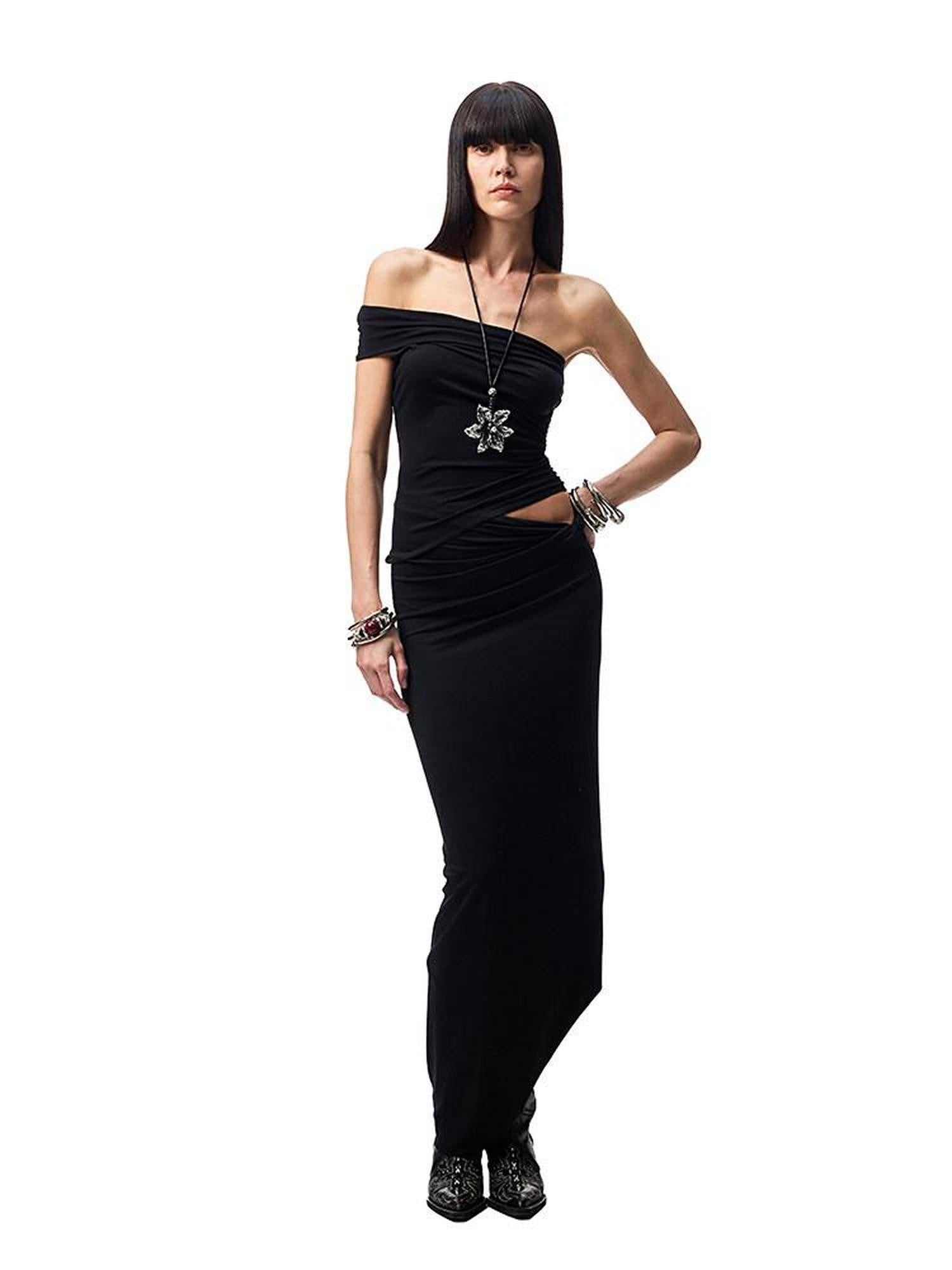1JINN STUDIO One Shoulder Asymmetric Ruched Multiway Women&