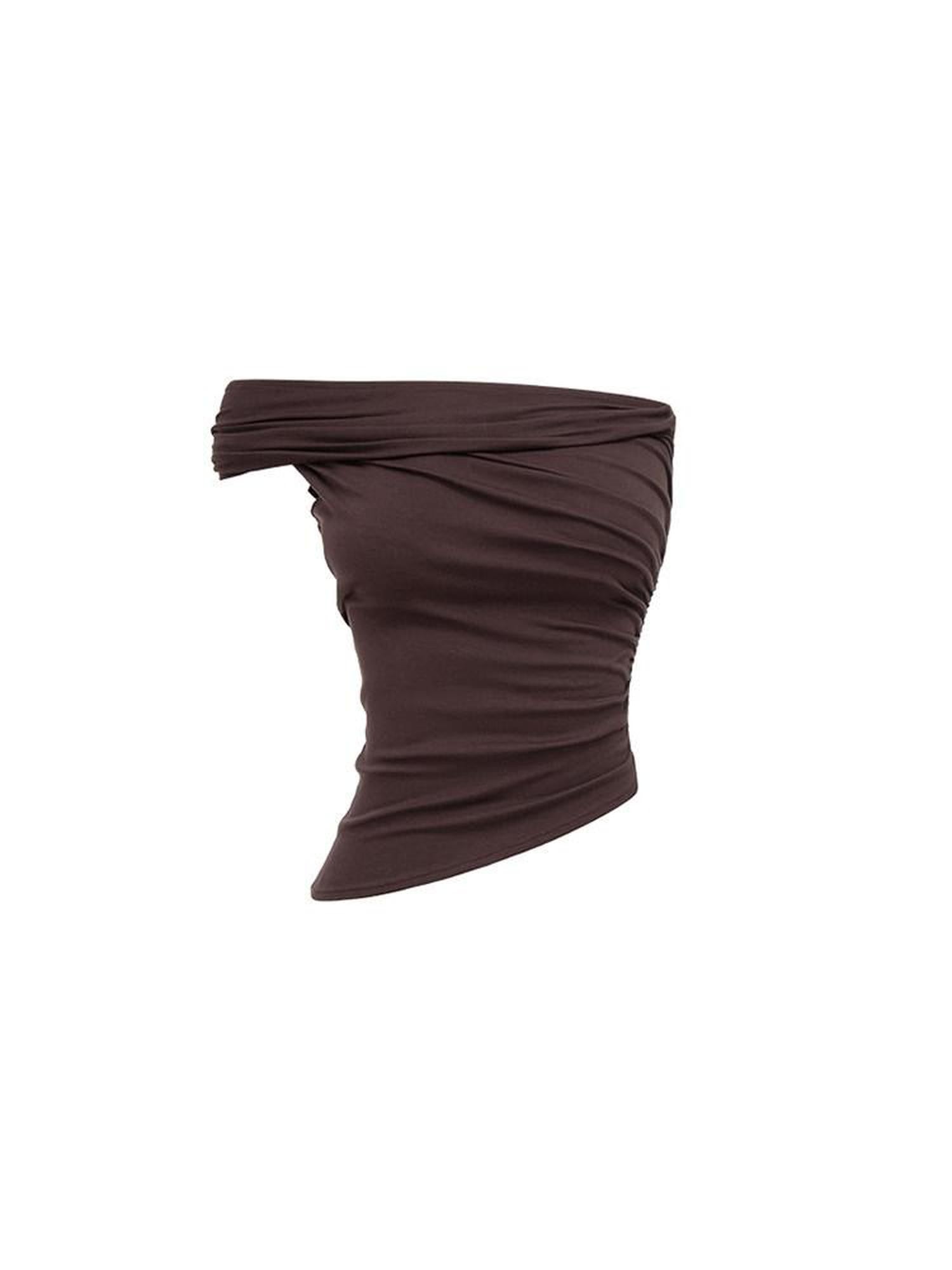 1JINN STUDIO One Shoulder Asymmetric Ruched Multiway Women&
