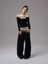 1JINN STUDIO One Shoulder Beaded Tie Slim Fit Women&